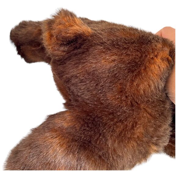 Vintage MJC International Plush Bear Brindle Brown Bear Belly 18” laying 1992 - Picture 6 of 10